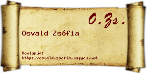 Osvald Zsófia névjegykártya