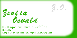 zsofia osvald business card